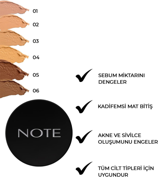 Note Luminous Silk Cream Powder 04 - Sand is a creamy powder that provides a radiant, smooth finish. - Image 2