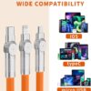 Multi Charging Cable, Fast 180 Degree Rotatable Light Up Charger Cord USB (AED-30) - Image 4