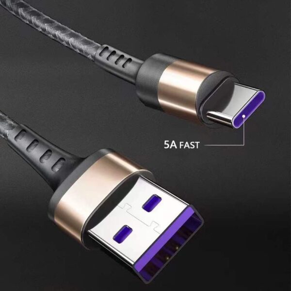 Charging Cable 4FT, 3 in 1 USB Charger Cord 5A Fast Charge with Phone Type C (AED-25) - Image 6