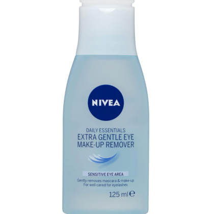 NIVEA Visage Daily Essentials Extra Gentle Eye Makeup Remover, 125ml, removes makeup, soothes skin.(AED-60)