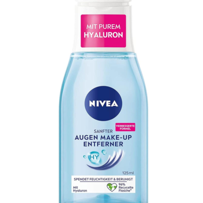 NIVEA Gentle Eye Makeup Remover, 125ml, effectively cleanses, perfect for sensitive eye area.(AED-50)