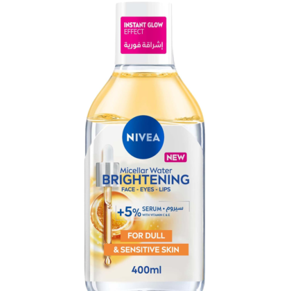 NIVEA Brightening Micellar Water, cleanses, brightens, removes makeup, enriched with Vitamins C & E.(AED-63)