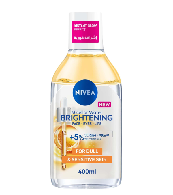 NIVEA Brightening Micellar Water, cleanses, brightens, removes makeup, enriched with Vitamins C & E.(AED-63)