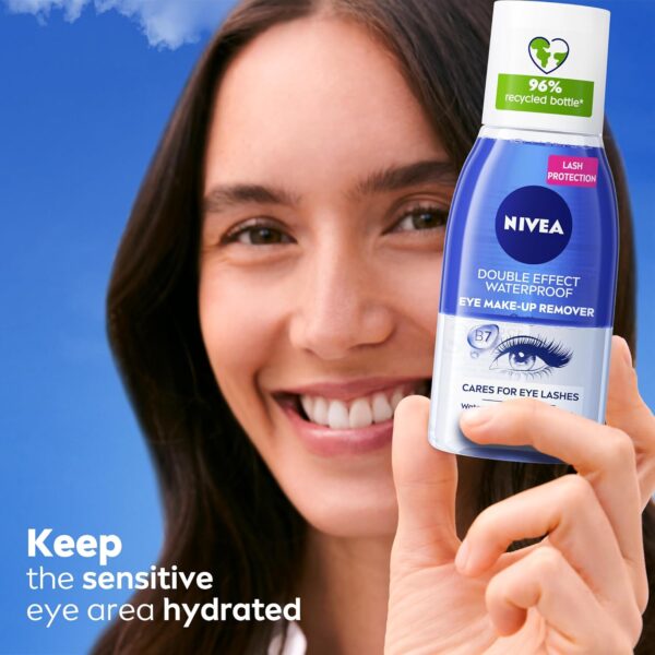 NIVEA Eye Makeup Remover, Double Effect, Sensitive Lashes Protection, 125ml, gentle, effective.(AED-35) - Image 5