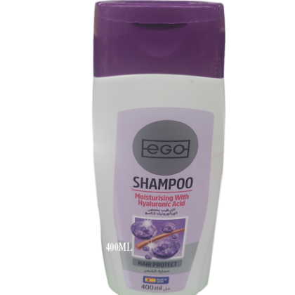 EGO Moisturising Shampoo with Hyaluronic Acid for hydration and hair protection (400ML).