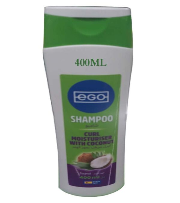 EGO Shampoo Curl Moisturiser with Coconut for hydration, softness, and defined curls.