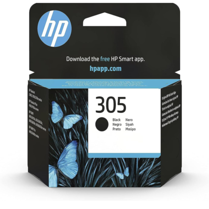 HP Cartridge Ink 305 Black offers reliable, high-quality printing with sharp, clear text.