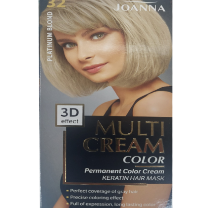 Joanna Multi Cream Color Permanent Color Cream with Keratin and 3D Effect Hair Mask.