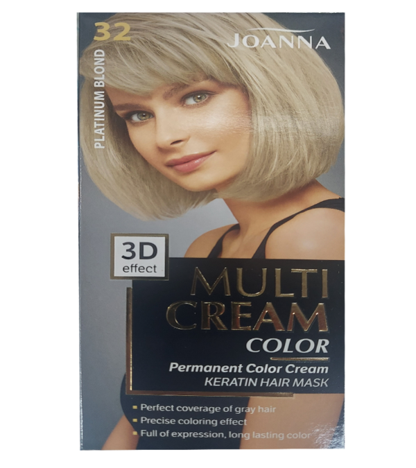 Joanna Multi Cream Color Permanent Color Cream with Keratin and 3D Effect Hair Mask.