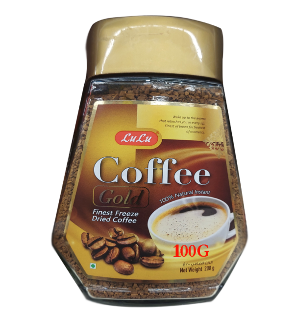 Lulu Coffee Gold Finest Freeze Dried Coffee 100% Natural Instant (100g=AED-18)