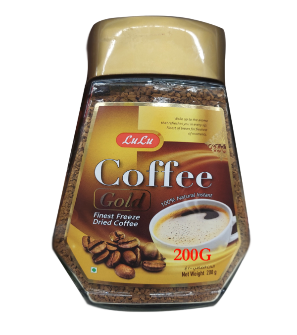 Lulu Coffee Gold Finest Freeze Dried Coffee 100% Natural Instant (200g=AED-30)