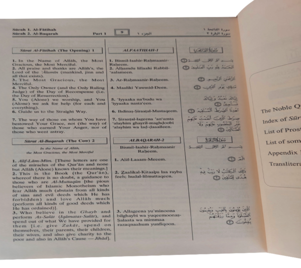 Nobel Quran Transliteration In Roman Script With Original Arabic Text English Translation(Size 17x24) - Image 2