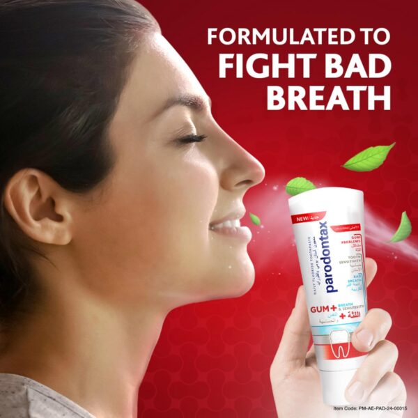 Parodontax Toothpaste for gums, breath, and sensitivity. 75ml. Effective care for oral health. - Image 4