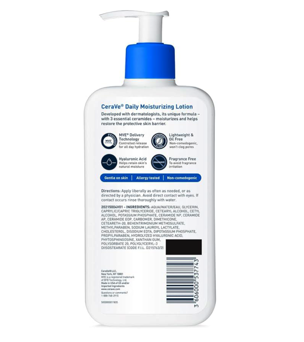 CeraVe Daily Moisturizing Lotion hydrates and restores skin with essential ceramides. - Image 4