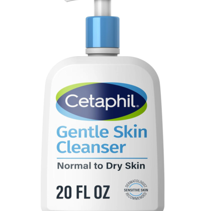 “Cetaphil Gentle Skin Cleanser, 473ml, Soap-Free, Niacinamide for Sensitive Skin”