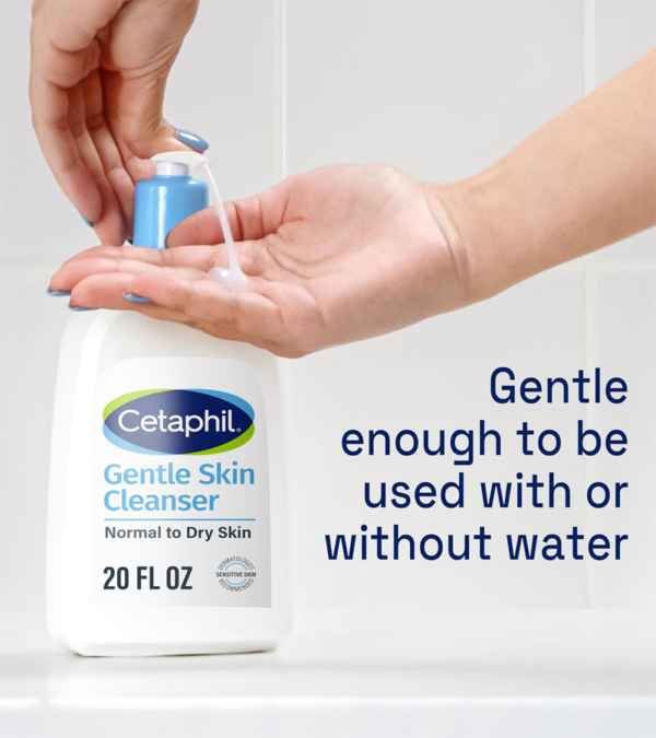 "Cetaphil Gentle Skin Cleanser, 473ml, Soap-Free, Niacinamide for Sensitive Skin" - Image 3