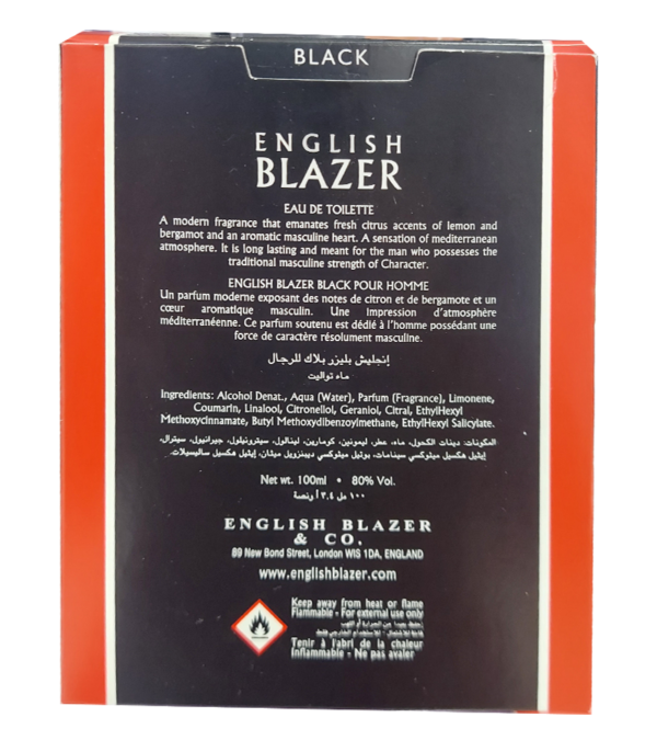 "English Blazer Black Parfum: Timeless Elegance and Sophistication"100ml - Image 2