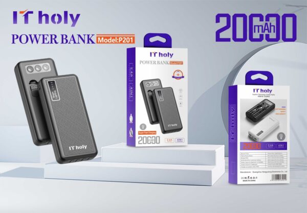 IT HOLY Power Bank High capacity power bank 4 In 1 Super Fast Charging 20,000mAh (1 Year Warranty) - Image 3