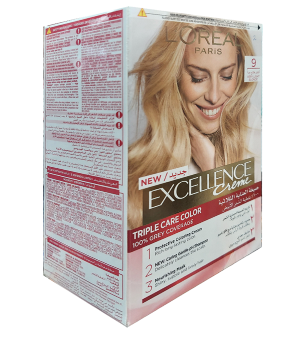 L'Oréal Paris Excellence-9 offers 1000% grey coverage with triple care for vibrant color. - Image 2