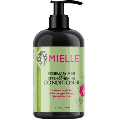 Mielle Rosemary Mint Strengthening Conditioner nourishes, detangles, and strengthens hair.355ml