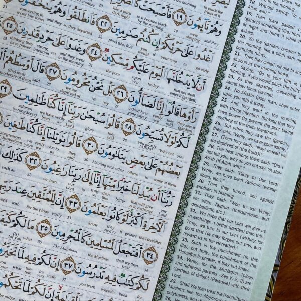 Noble Al-Quran With Meaning Translation Arabi to English Word by Word Color Coded (Size A4) - Image 3