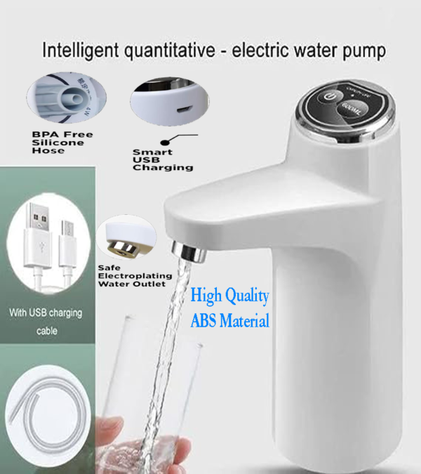 Portable USB water dispenser for 3-5 gallon bottles with automatic shutoff, assorted colors. - Image 2