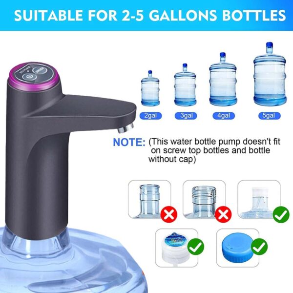 "Convenient 5-gallon water bottle pump, easy dispensing, portable, user-friendly design." - Image 3