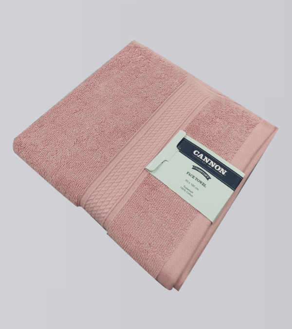 Cannon Comfort Face Bath Towel Supersoft 100% COTTON Luxury Cotton Bath Towels, Blush Pink, Soft and Absorbent (Size 70X150 cm, 1 Pic 65 AED) - Image 3