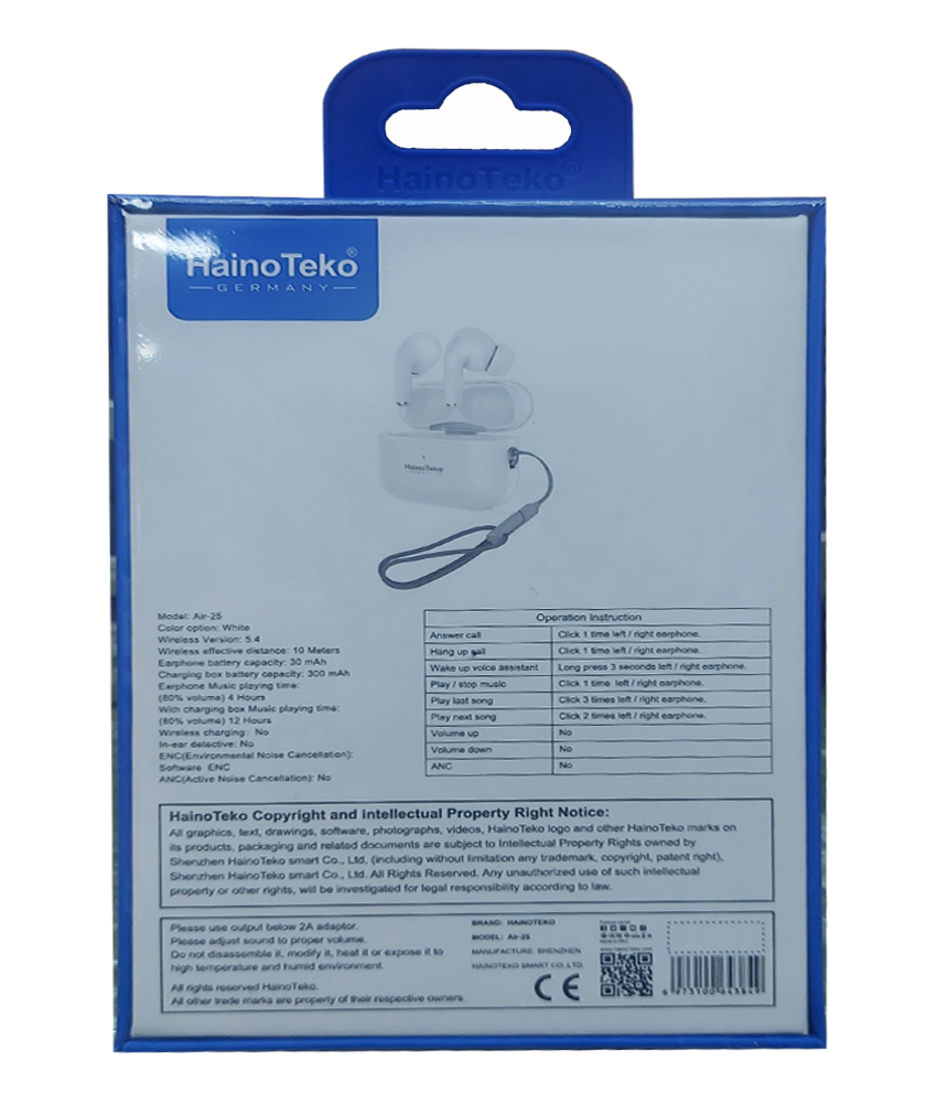 Wireless headphone for all smartphone charging box battery capacity 300 mAh music playing time 12 80% - Image 2